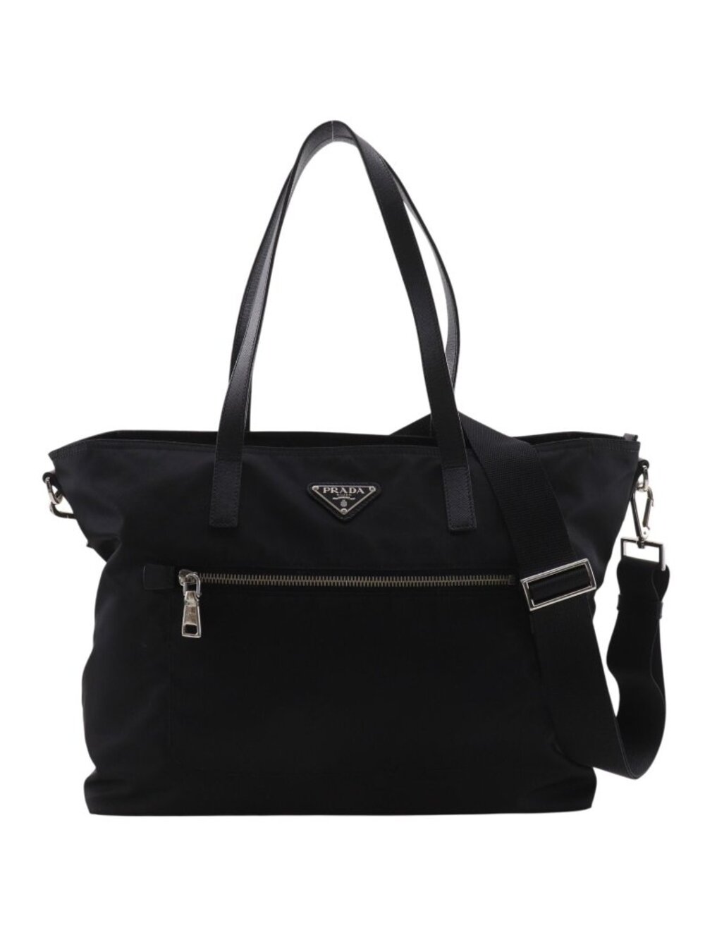 Prada 2-Way Shoulder Nylon Black Tote Bag